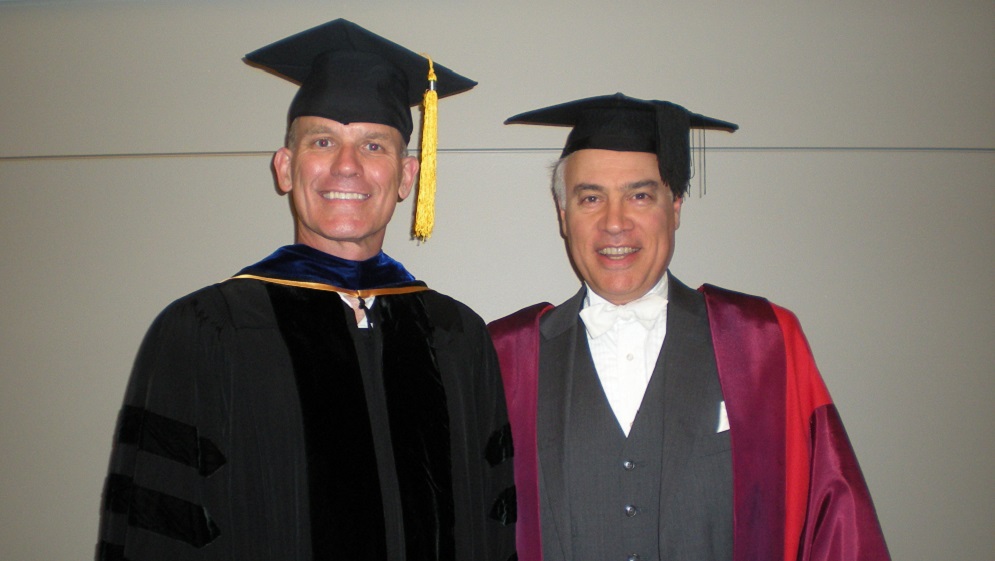 Dr. David Dennis, left, with department chair Dr. Robert Bucholz